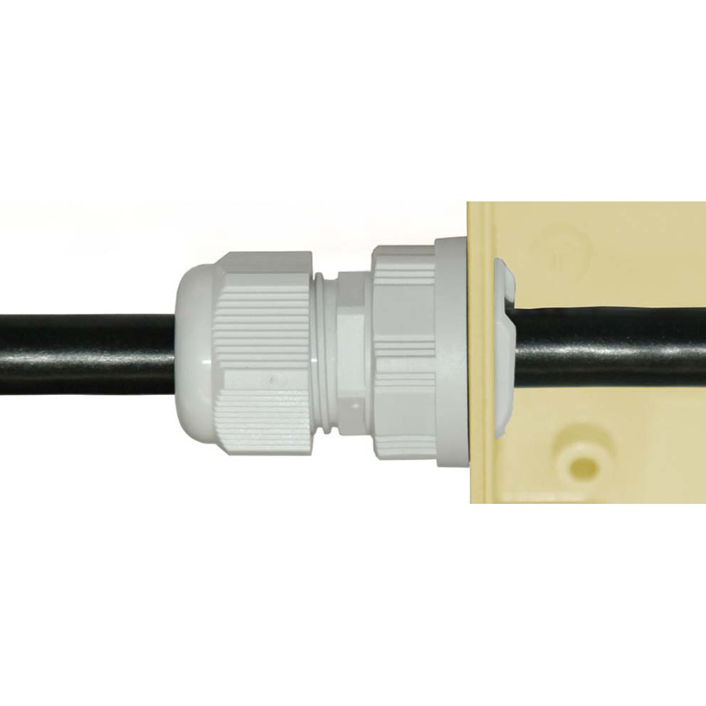 Pakknippel Polyamid "Fix" IP68 RAL 7035 Metrisk